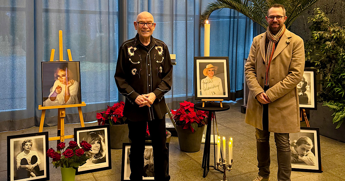 Filmemacher Eberhard Weißbarth und der SPD-Bürgerdeputierte Roman Gerhardt