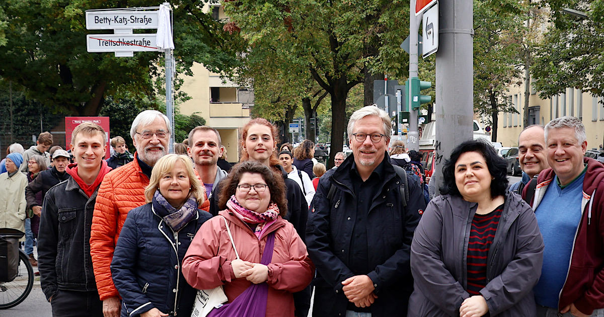SPD-Mitglieder an der Betty-Katz-Straße